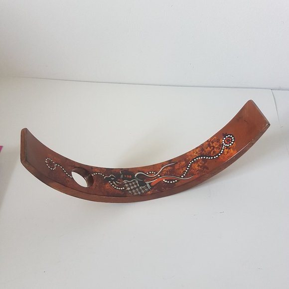 Australia Wood Bottle Holder Souvenir Folk Art Hand Painted - Picture 2 of 13